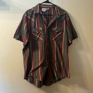 VTG Western Frontier short sleeve button down size large
